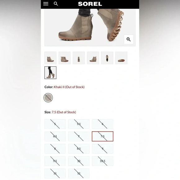 Sorel Joan of Arctic Wedge II Leather Chelsea Boot Size 7.5 - Picture 10 of 10